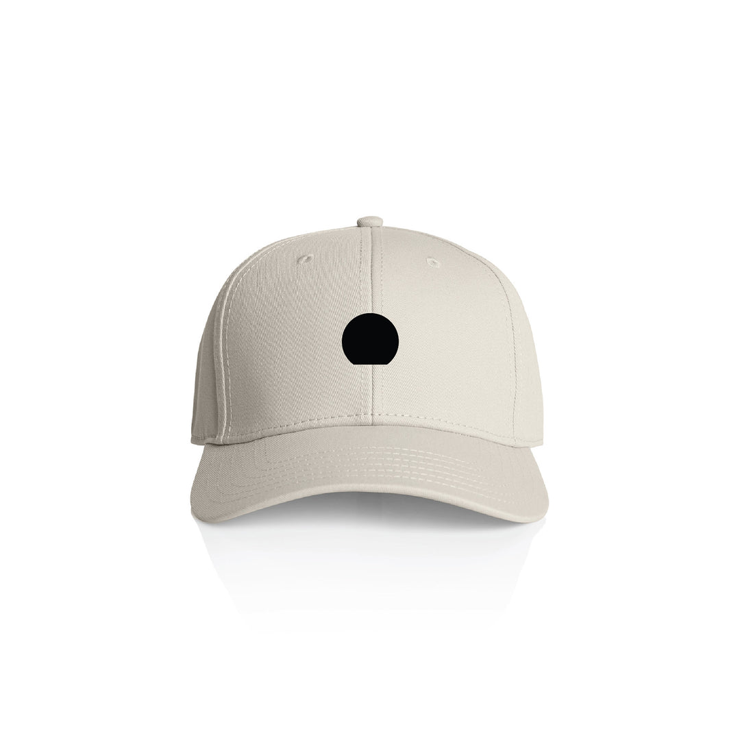 White Icon hat with Afternoon Social Club symbol on it