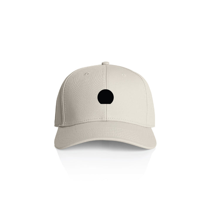 White Icon hat with Afternoon Social Club symbol on it